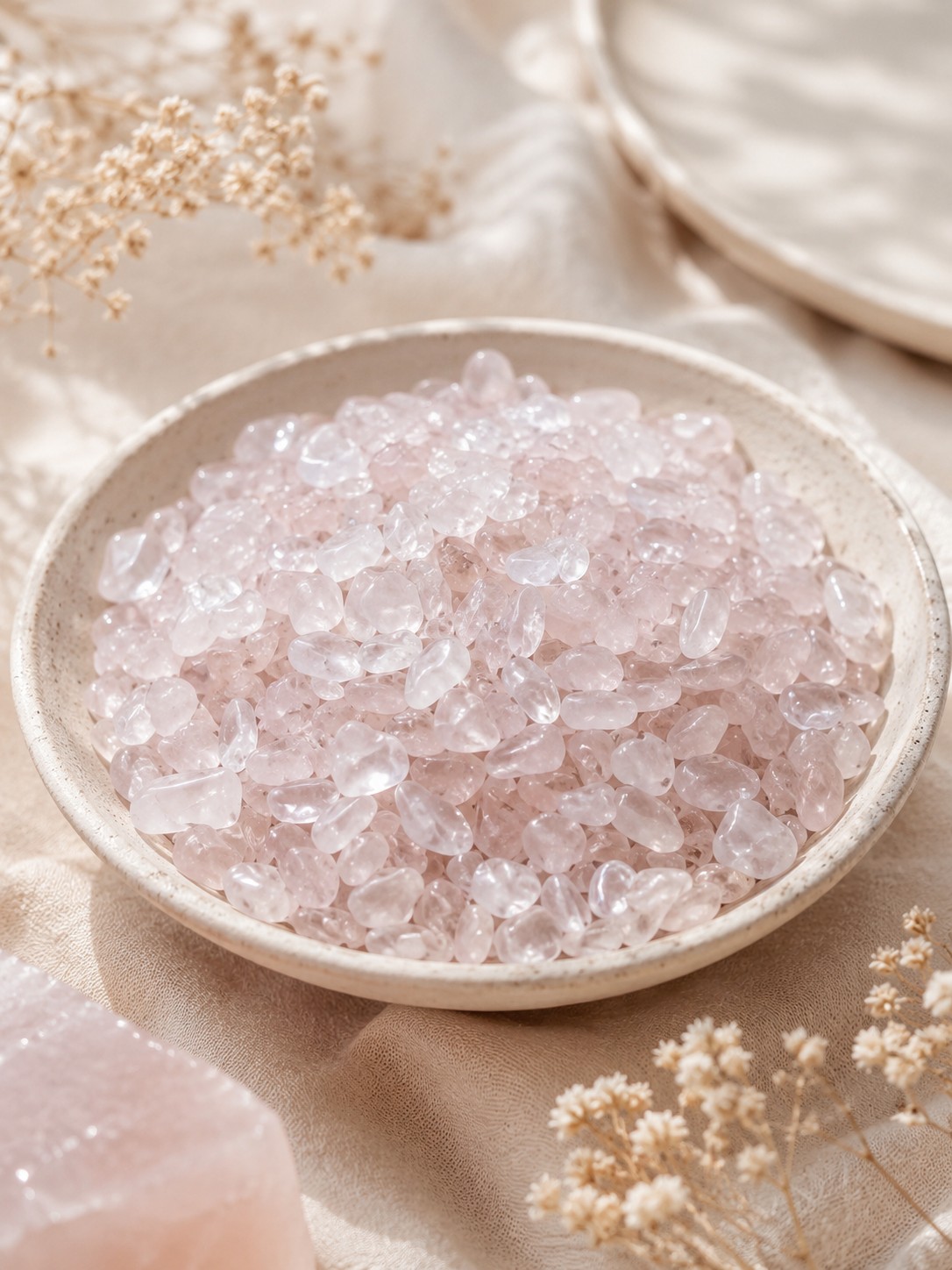 chips quartz rose