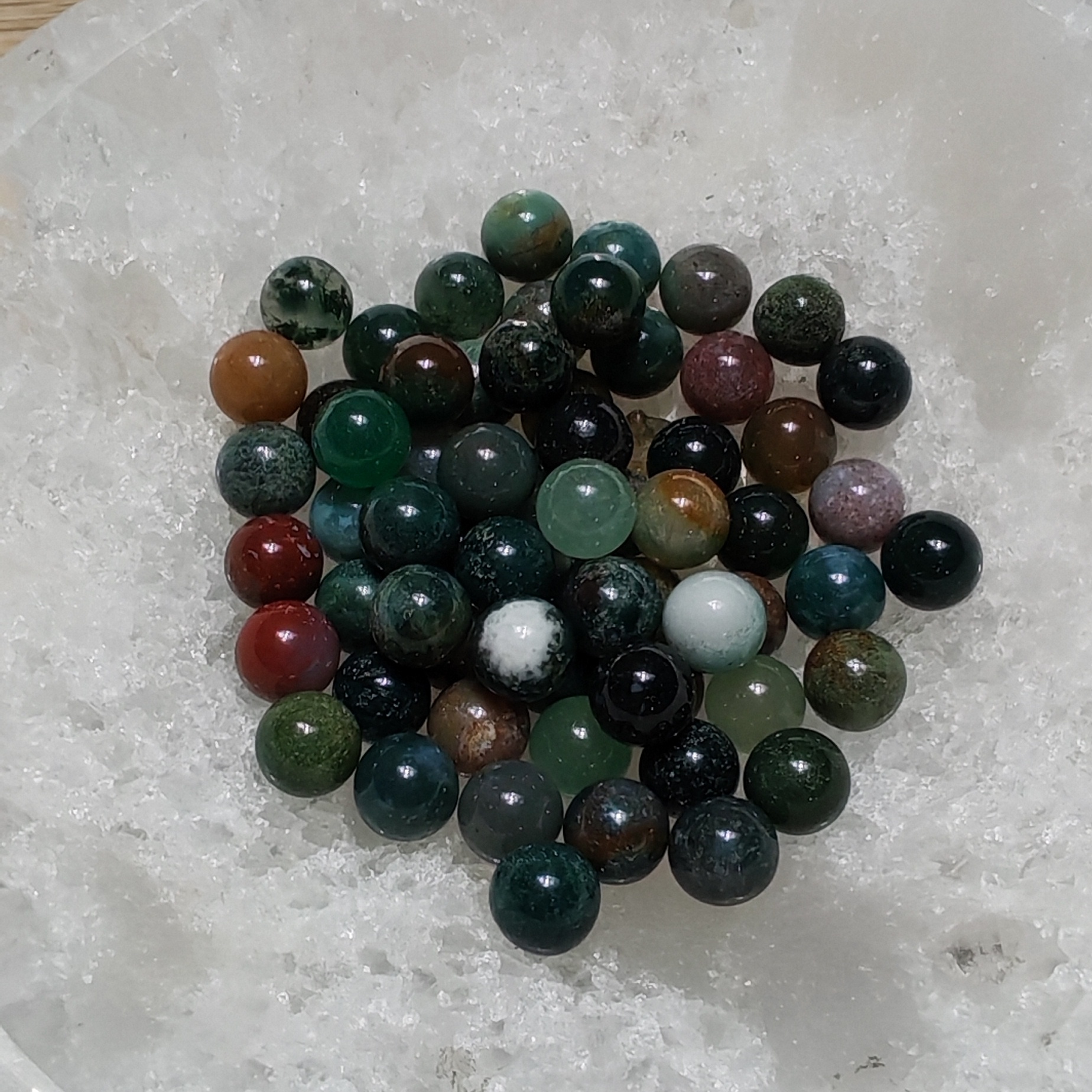 mini sphère agate bille sans trou